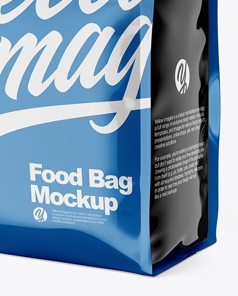 Glossy Food Bag Mockup