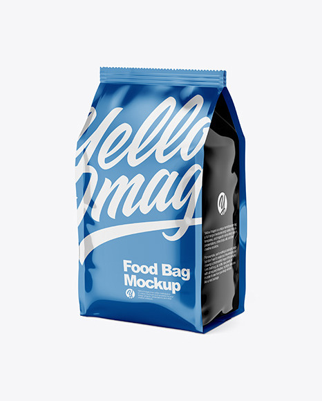 Glossy Food Bag Mockup