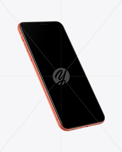 iPhone XR Coral Mockup