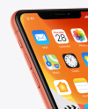 iPhone XR Coral Mockup