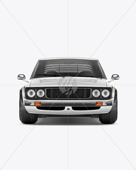 Retro Sport Car Mockup - Front View