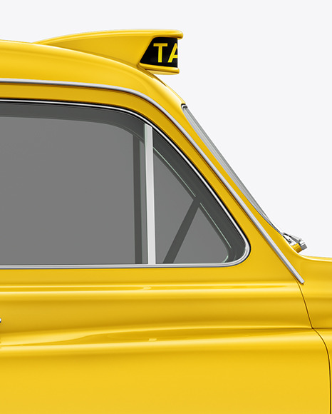 Retro Cab Car Mockup - Side View