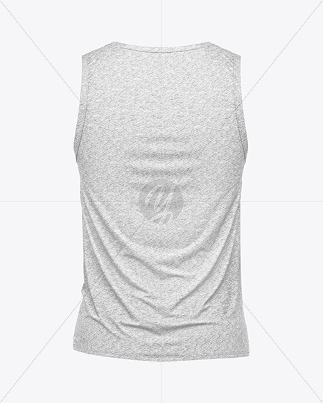 Melange Men&#039;s Loose Fit Sleeveless Shirt Mockup