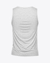 Melange Men&#039;s Loose Fit Sleeveless Shirt Mockup