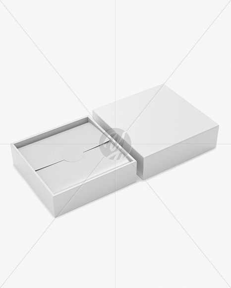 Opened Gift Box Mockup - Half Side View