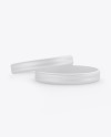 Two Glossy Silicone Wristbands Mockup