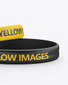 Two Glossy Silicone Wristbands Mockup