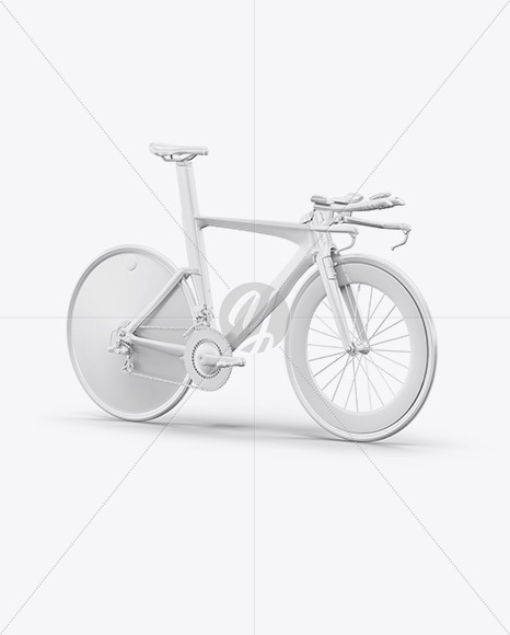 Carbon Triathlon Bicycle Mockup - Halfside View