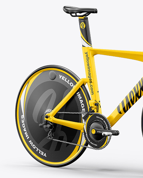 Carbon Triathlon Bicycle Mockup - Halfside View