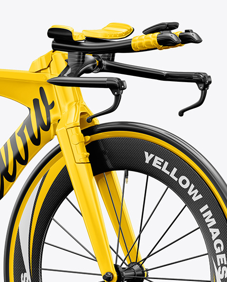 Carbon Triathlon Bicycle Mockup - Halfside View