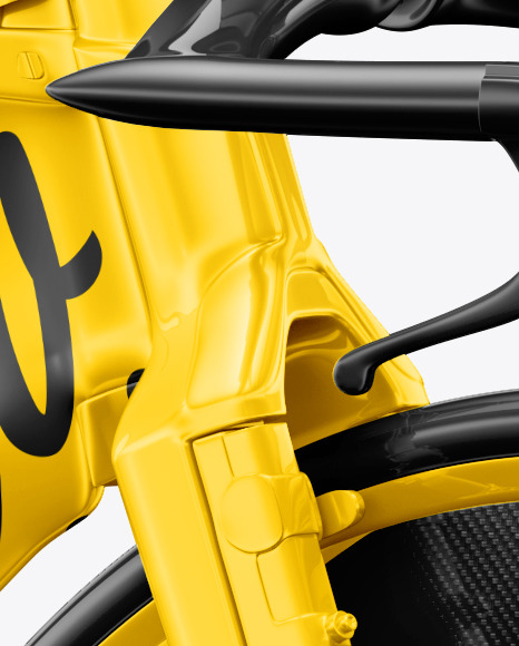 Carbon Triathlon Bicycle Mockup - Halfside View