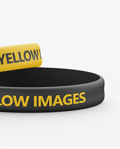 Two Matte Silicone Wristbands Mockup