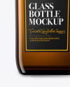 Glass Amber Bottle Mockup