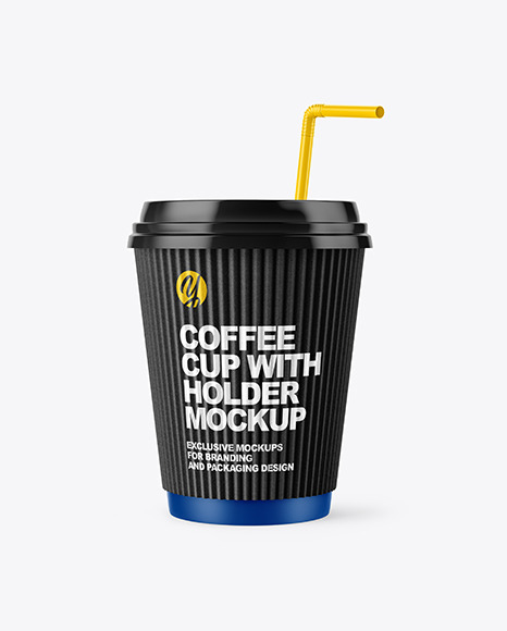 Coffee Cup with Straw Mockup - Chocolate+Bubble+Tea+Cup+Mockup+-+Front+View+in+Cup+