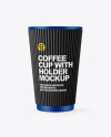 Coffee Cup with Straw Mockup