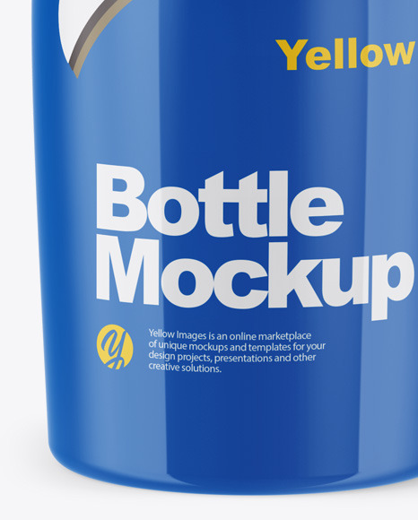 Glossy Bottle Mockup