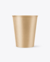 Kraft Coffee Cup with Straw Mockup