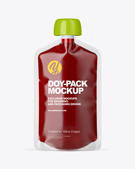 Doy-Pack with Jam Mockup