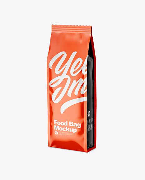 Glossy Food Bag Mockup