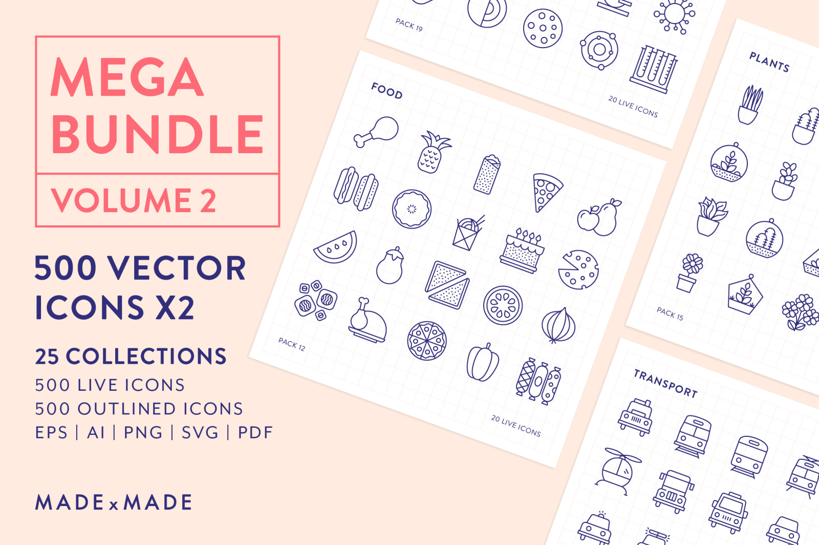 Line Icons – Mega Bundle Vol 2 Line Icons – Mega Bundle Vol 2