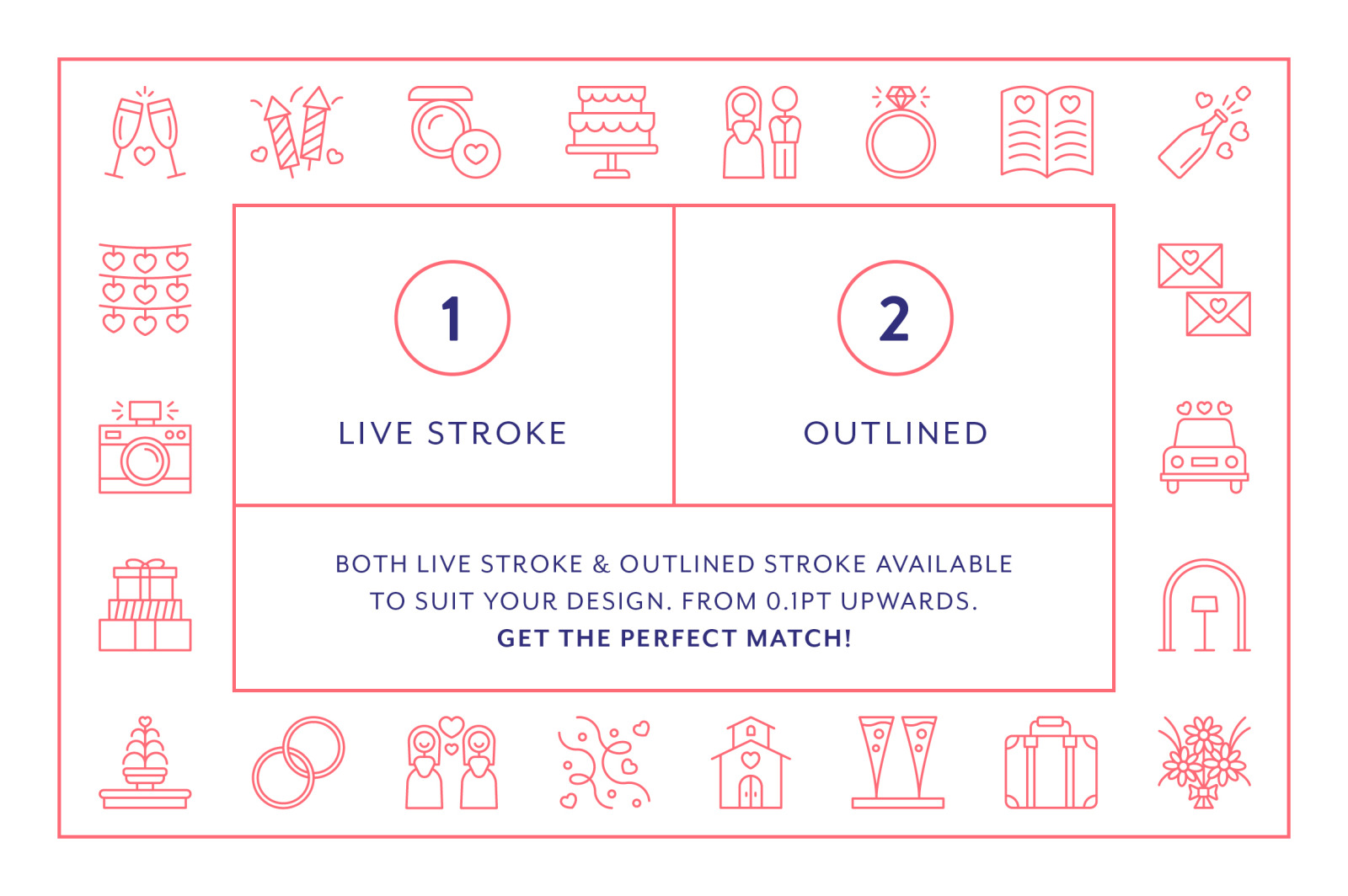 Line Icons – Wedding