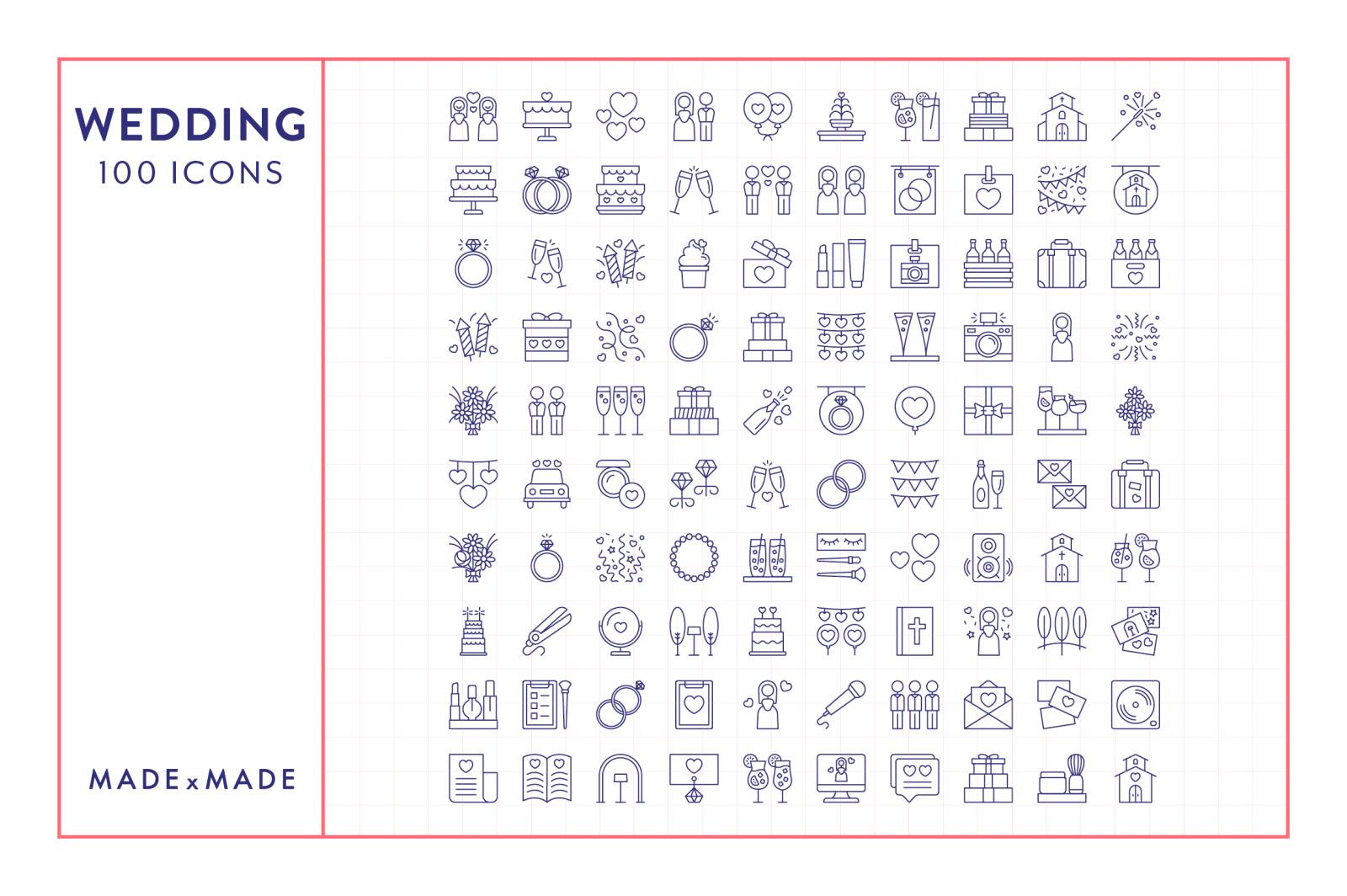 Line Icons – Wedding