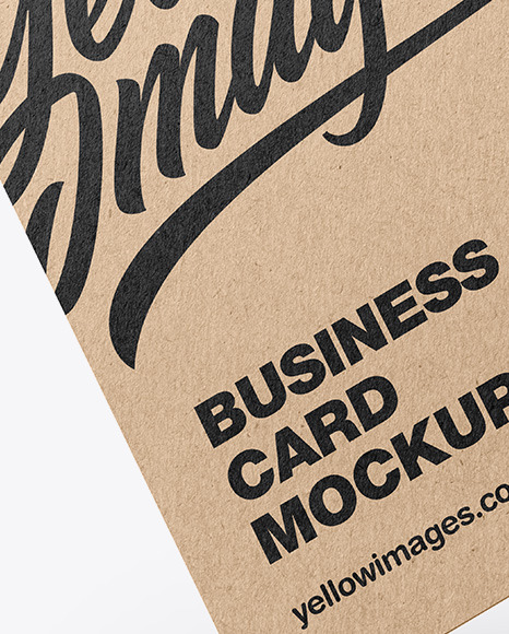 Kraft Business Cards Mockup