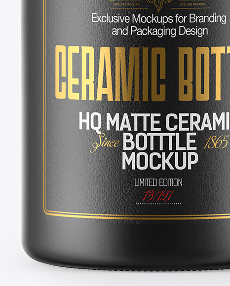 Ceramic Bottle w/ Paper Tube Mockup