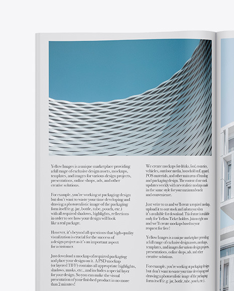 Matte Opened Magazine Mockup