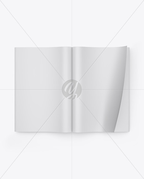 Glossy Opened Magazine Mockup