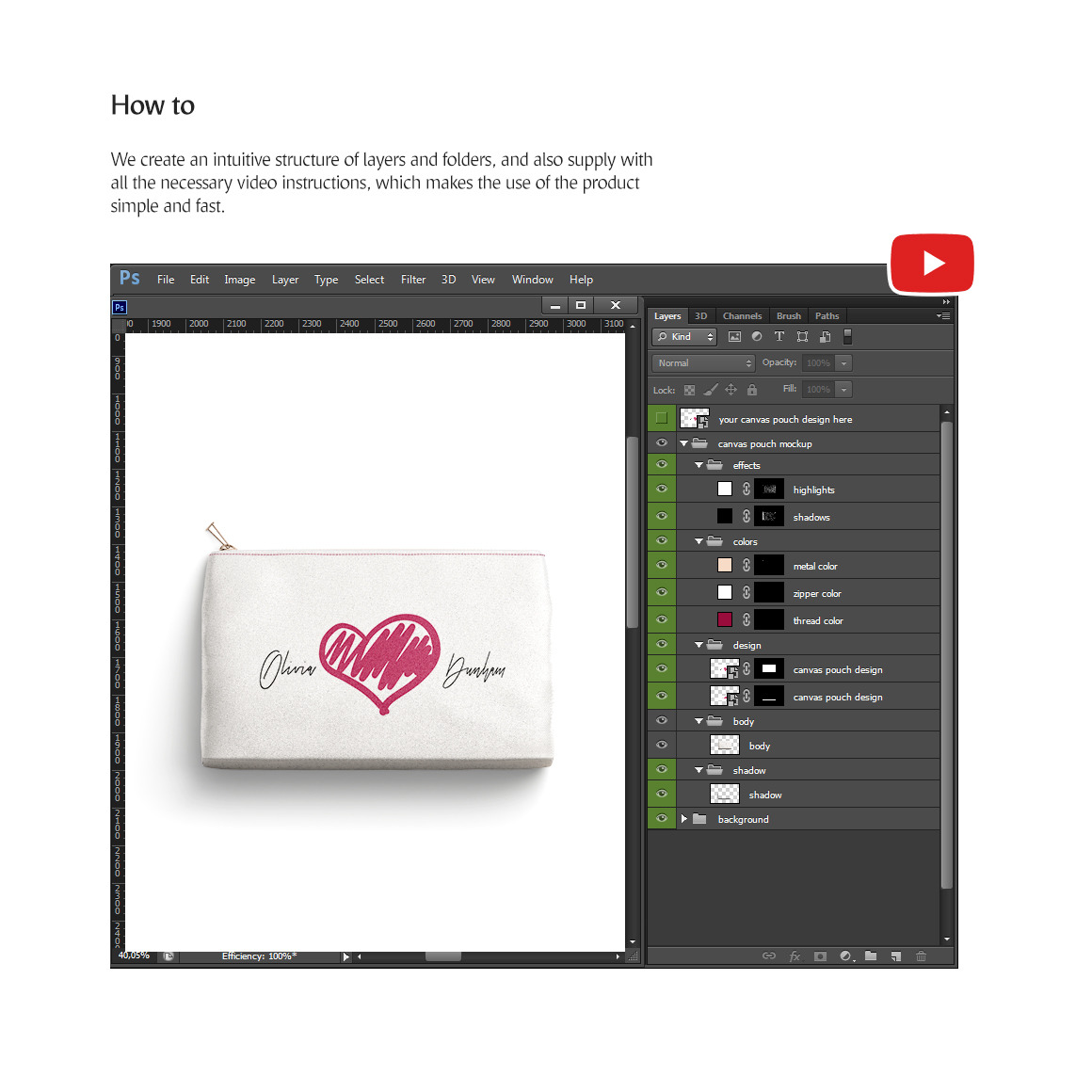 Canvas Pouch Mockup