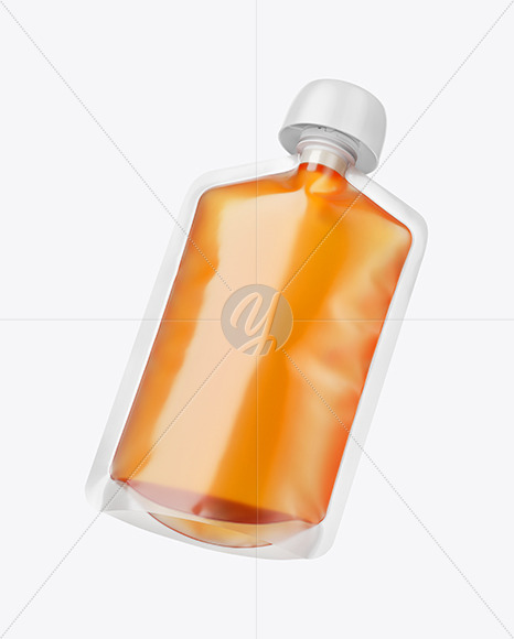 Doy-Pack with Honey Mockup