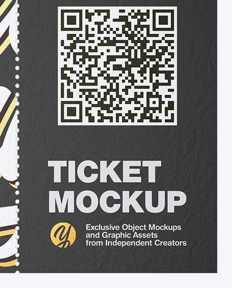 Paper Ticket Mockup