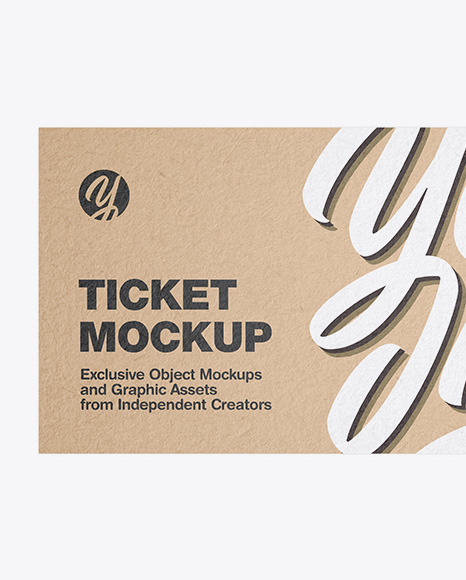 Kraft Ticket Mockup