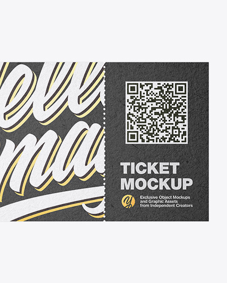 Kraft Ticket Mockup