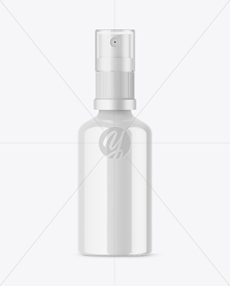 Glossy Spray Bottle Mockup