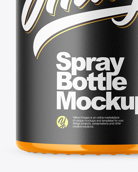 Glossy Spray Bottle Mockup