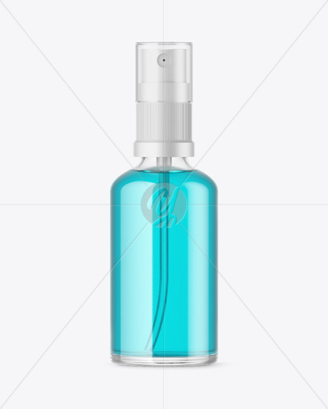 Spray Bottle With Liquid Mockup