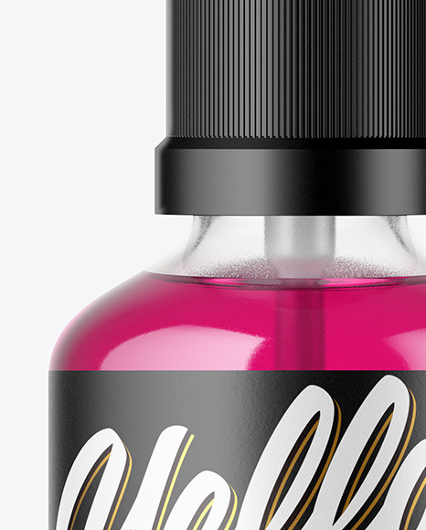 Spray Bottle With Liquid Mockup