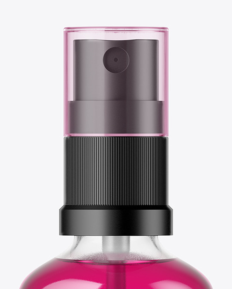 Spray Bottle With Liquid Mockup