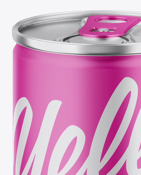 Metallic Can W/ Matte Finish Mockup