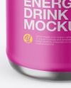 Metallic Can W/ Matte Finish Mockup