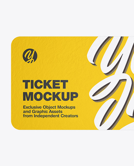 Paper Ticket Mockup