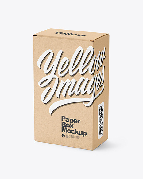 Kraft Paper Box Mockup - Wrapping paper mockup
