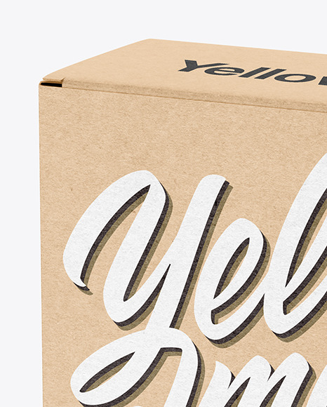 Kraft Paper Box Mockup