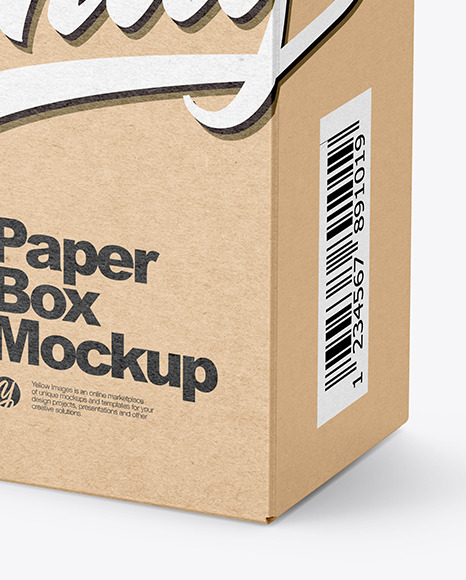 Kraft Paper Box Mockup Kraft Paper Box Mockup