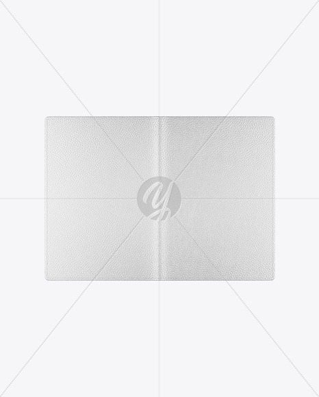 Glossy Leather Passport Cover Mockup