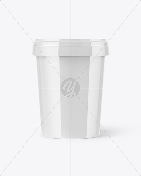 Glossy Ice Cream Cup Mockup