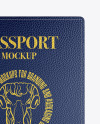 Matte Leather Passport Cover Mockup