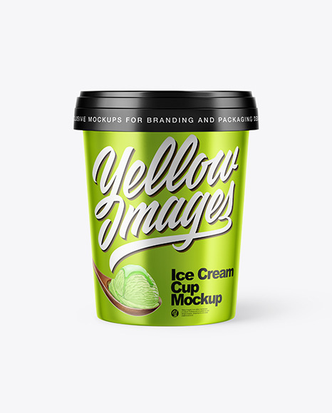 Metallized Ice Cream Cup Mockup